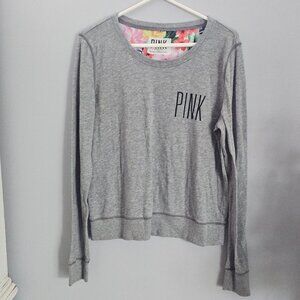 Victoria's Secret PINK Gray Long-Sleeve Tee